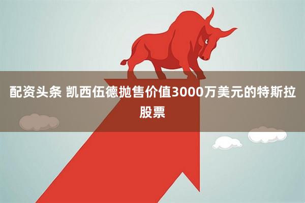 配资头条 凯西伍德抛售价值3000万美元的特斯拉股票